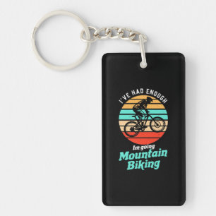 I Am Going Mountain Biking Key Ring
