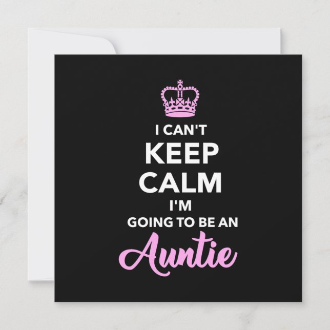 I Am Going To Be An Auntie Invitation (Front)