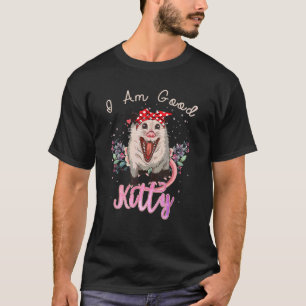 I Am Good Kitty Opossum Cat Pet Retro T-Shirt