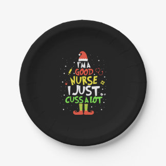 i am good nurse i just cuss a lot tree nurse paper plate