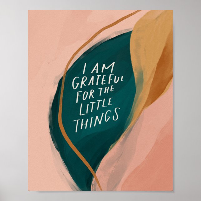 I am grateful for the little things - quote poster (Front)