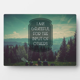 I Am Grateful Plaque