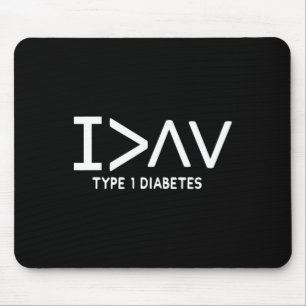 I Am Greater Fun Type 1 Diabetic Awareness Symbol Mouse Pad