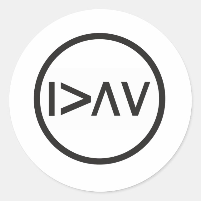 I am greater than my highs and lows classic round sticker (Front)