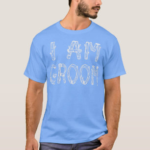 I AM GROOM Mens Funny Bachelor Party Shirt Royal B