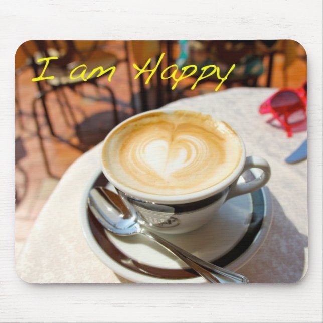 "I am Happy" Mouse Pad (Front)