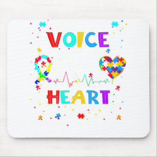i am her voice she is my hear Autism Awareness aut Mouse Pad