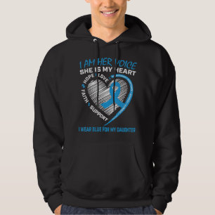 I am her voice she is my heart Autism awareness cl Hoodie