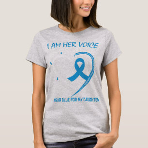 I am her voice she is my heart Autism awareness cl T-Shirt