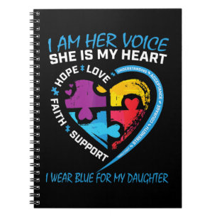 I am her voice she is my heart I wear blue for my Notebook