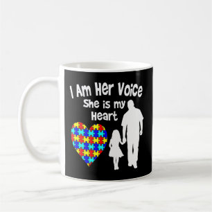 I Am Her Voice She is My Heart Tshirt Autism Aware Coffee Mug