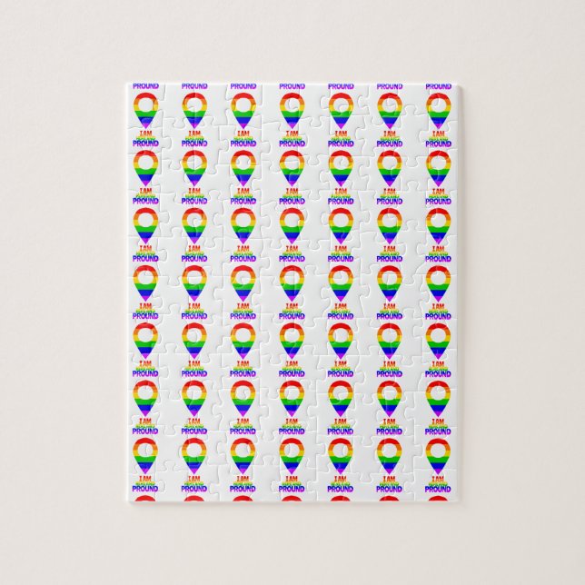 I am here and proud LGBT Jigsaw Puzzle (Vertical)