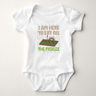 i am here to eat all the pickles Raccoon funny T- Baby Bodysuit