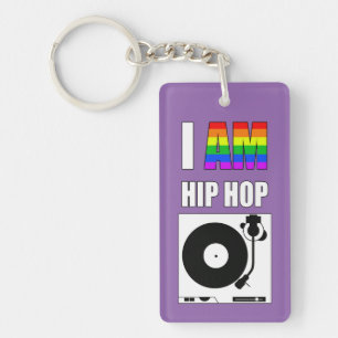 "I AM HIP HOP" RAINBOW LETTER KEY RING
