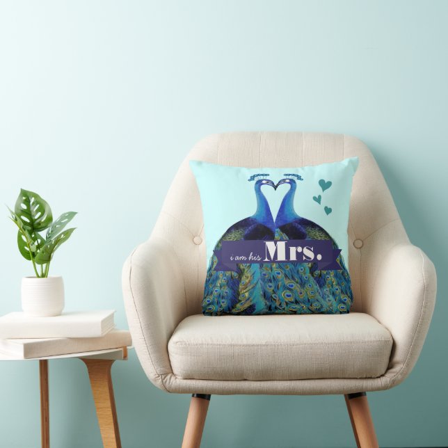 I am His Mrs. Peacock Pillow (Chair)