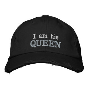 I am His Queen Matching Couple Fashion For Her Embroidered Hat