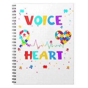 i am his voice he is my hear Autism Awareness auti Notebook