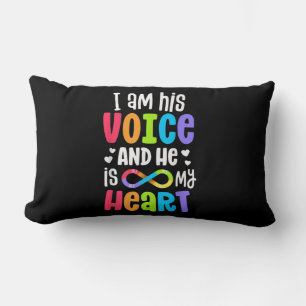 I Am His Voice He Is My Heart Autism Awareness Pre Lumbar Cushion