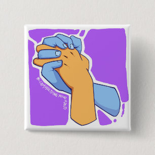 I Am Holding Your Hand by @Radio_Chio 15 Cm Square Badge
