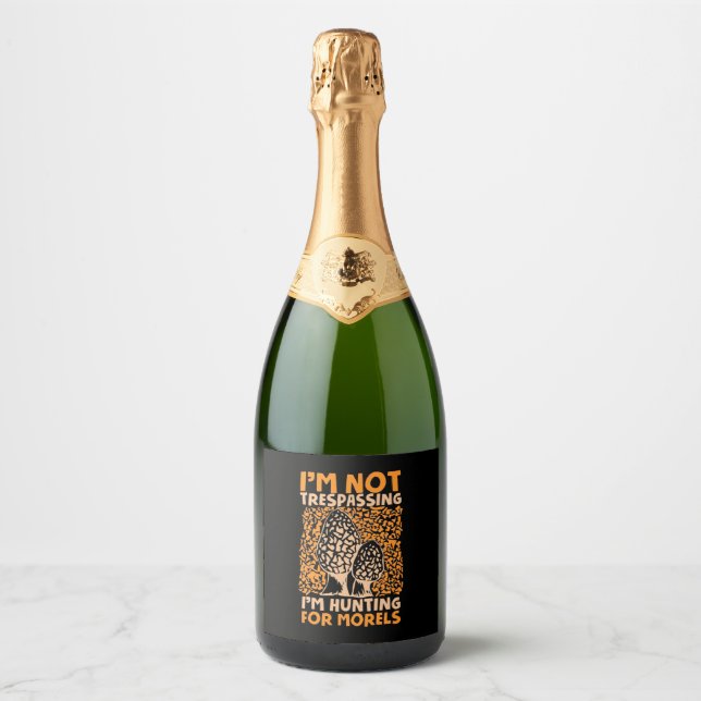 I Am Hunting For Morels Sparkling Wine Label (Front)