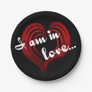 I am in love... paper plate