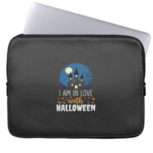 I Am In Love With Halloween Haunted Castle_1 Laptop Sleeve