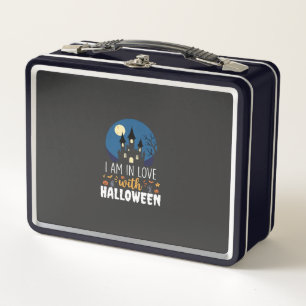 I Am In Love With Halloween Haunted Castle_1 Metal Lunch Box