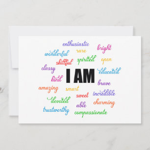 I Am Inspiration, Positive, Religious, Christian Holiday Card