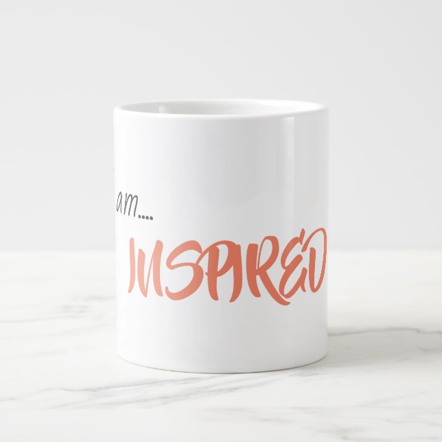 "I am... INSPIRED" Phrase coffee mug (Front)