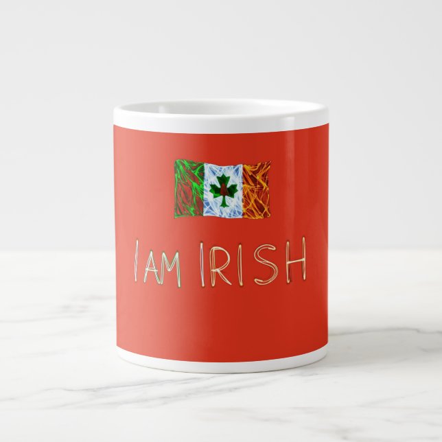I am Irish Large Coffee Mug (Front)