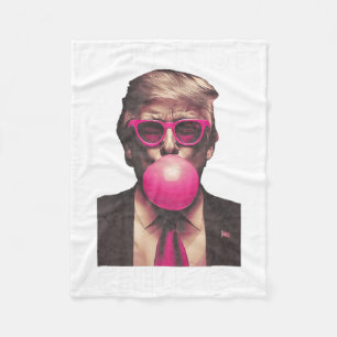 I Am Just A Chill Guy Trump Bubble Gum Funny Meme  Fleece Blanket