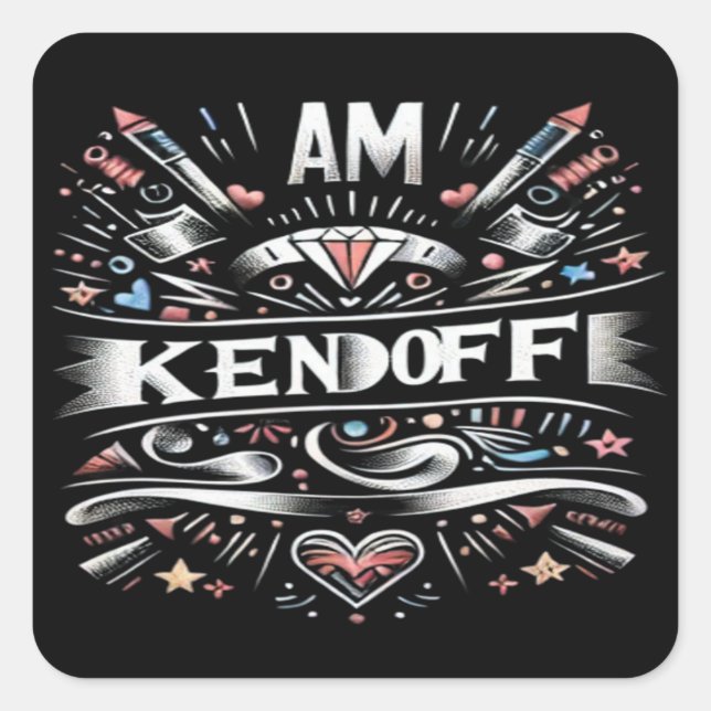  I Am Kenoff, Square Sticker (Front)