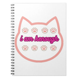 I am kenough t-shert cat notebook