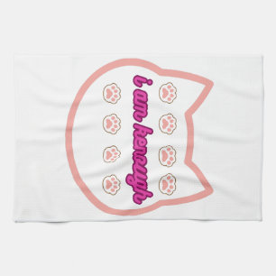 I am kenough t-shert cat tea towel
