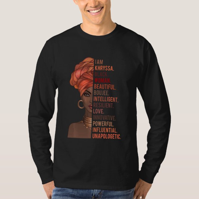 I Am Khryssa Black Woman History Month 2020 Pride  T-Shirt (Front)