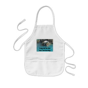 I am Learning Turtle Humor Water Reflection Animal Kids Apron