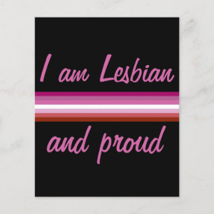 I am Leasbian and Proud Lesbian Flag on Black Flyer