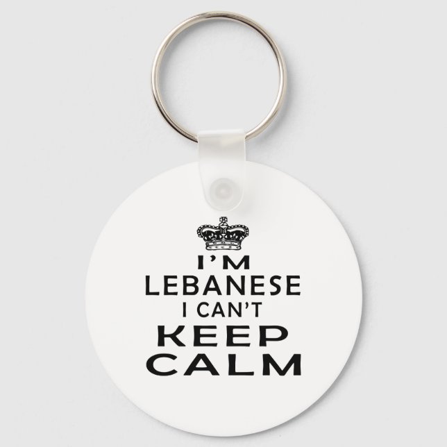 I am Lebanese I can't keep calm Key Ring (Front)