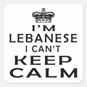 I am Lebanese I can't keep calm Square Sticker