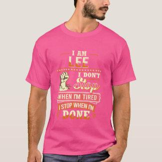 I am Lee Shirt Personalised Lee Last Name
