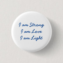 I am Light Button (white)