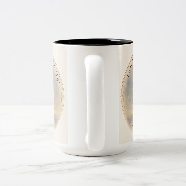 I AM LIVING IN A SPACE &TIME Two-Tone COFFEE MUG (Handle)