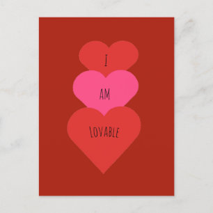 I Am Loveable Postcard