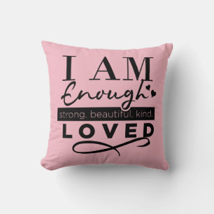 I Am Loved Custom Reversible Pillow With Hearts