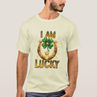 I Am Lucky – Bold Symbolic T-Shirt Design