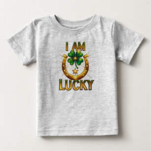 I Am Lucky – Bold Symbolic T-Shirt Design