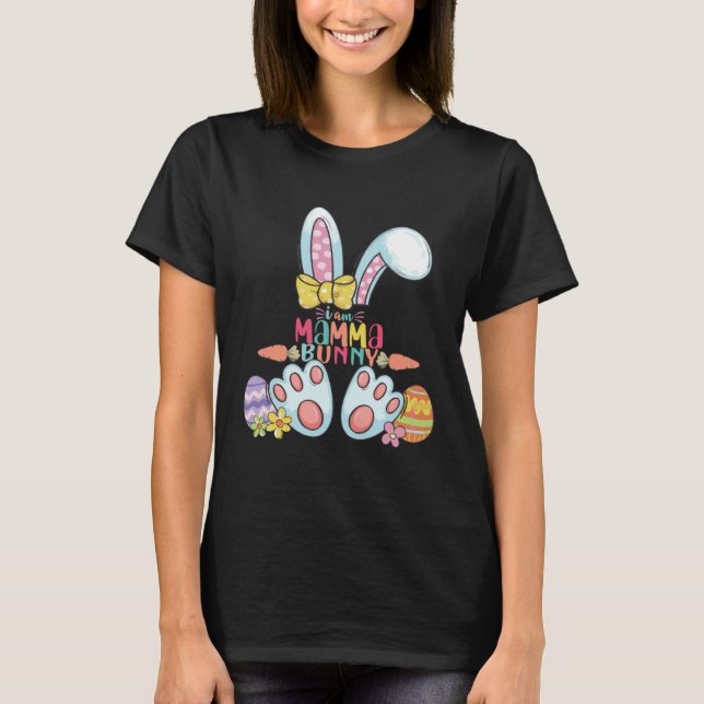 I am Mamma Bunny Easter Day Egg Women T-Shirt (Front)