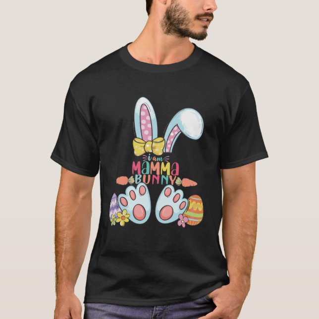 I am Mamma Bunny Easter Day Egg Women T-Shirt (Front)
