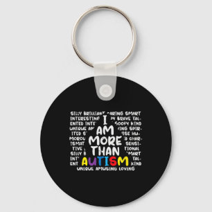I Am More Than Autism Asd Awareness Men Women Boys Key Ring
