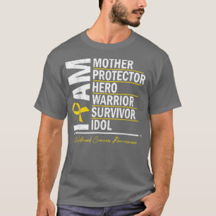 I Am Mother Hero Warrior Survivor Childhood Cancer T-Shirt